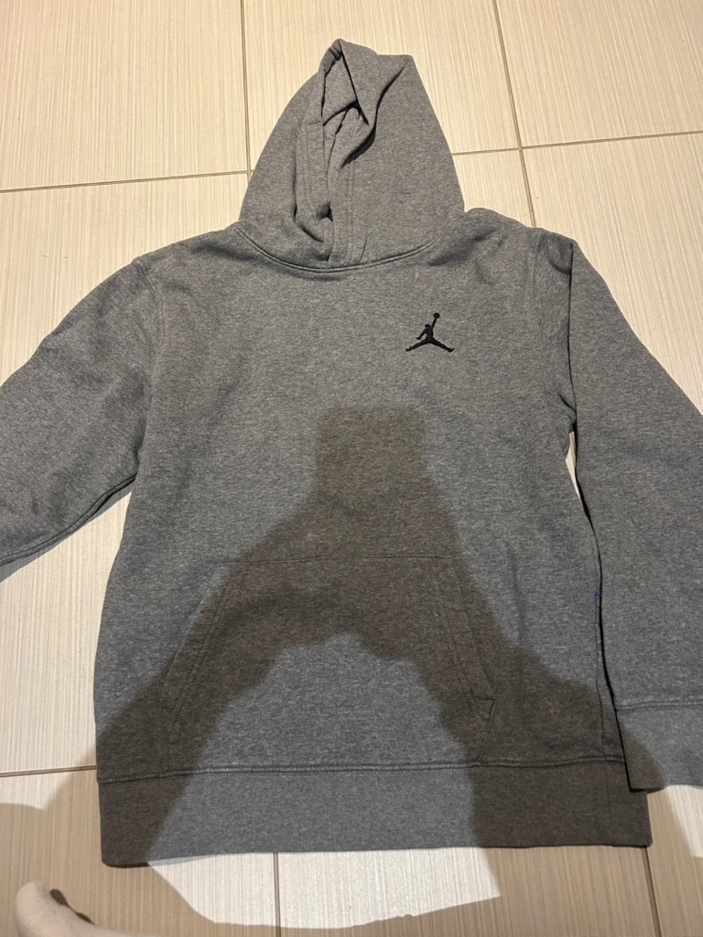 Jordan Gray Hoodie with Black Jumpman